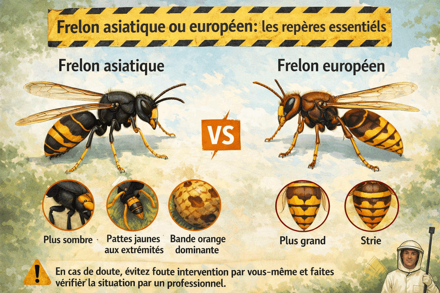 Comment reconnaître le frelon asiatique ?